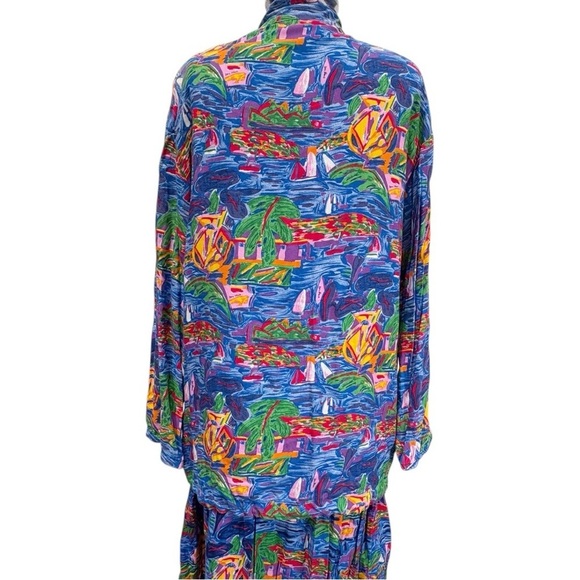 Vintage Ken Done Art To Wear Jacket and Skirt Set Size Medium - Picture 7 of 13